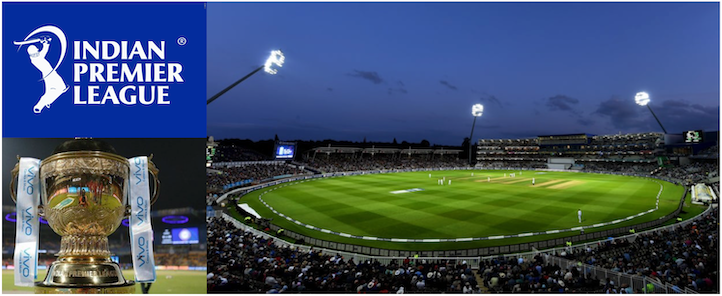 Indian Premier League Cricket cup and stadium